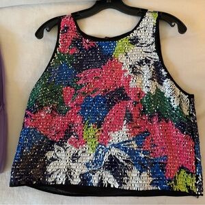 Milly ticker sequin sleeveless top sz 10
